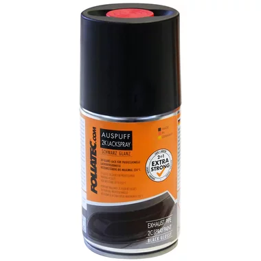 Bombe de peinture pour embouts d'échappement Foliatec Noir Brillant 2K 250ml