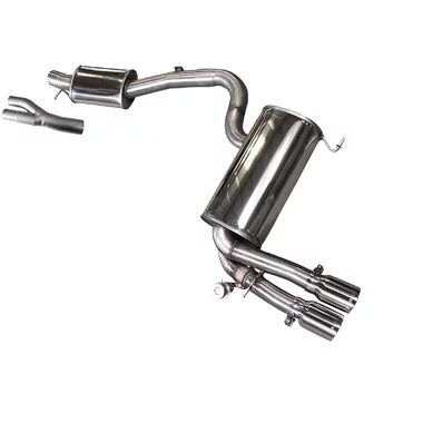Cat-Back mit Klappensystem Bull-X  3" 2x90mm Straight Cut