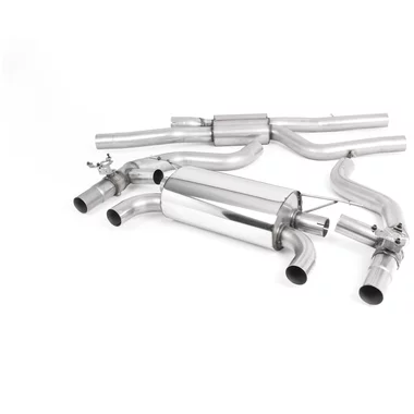 GPF-Back avec système de clapets Milltek  2.75" Quad 90mm GT90 Titanium Brushed Tips