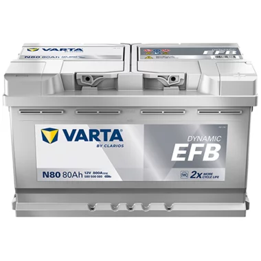 Batterie Voiture Varta N80 Dynamic EFB 12V 80Ah  800A