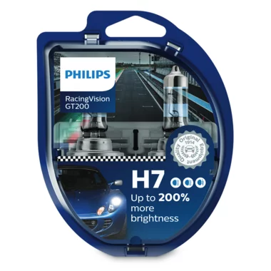 Scheinwerferlampen Philips RacingVision GT200 H7 Duopack 