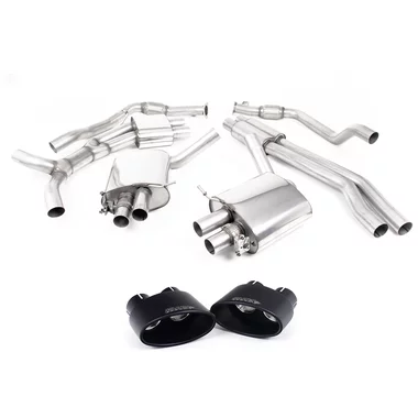 GPF-Back Milltek  2.75" Cerakote Black Tips