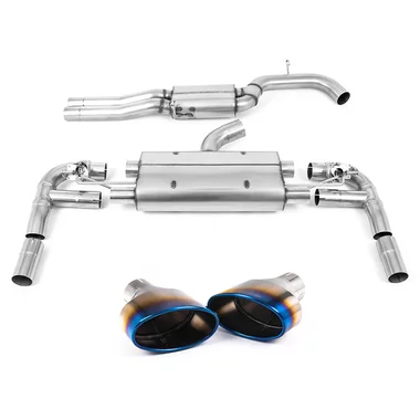 Cat-Back Milltek  3.15" Burnt/Blue Titanium Trims