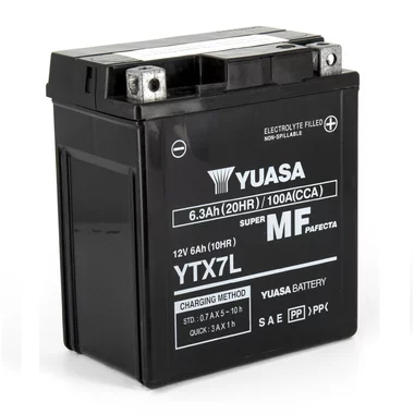 Batterie Moto Yuasa YTX7L  12V 6.3Ah  