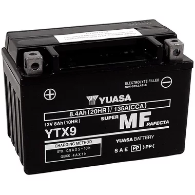 Batterie Moto Yuasa YTX9  12V 8.4Ah  