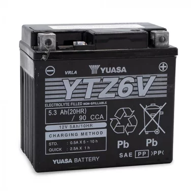 Batterie Moto Yuasa YTZ6V  12V 5.3Ah  