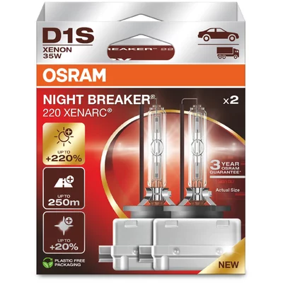 Ampoules Xénon Osram XENARC Night Breaker Laser D1S Duobox 