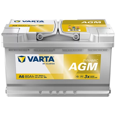 Autobatterie Varta A6 Dynamic AGM 12V 80Ah  800A BMW 1 Coupé (E82)  120 d 177ps