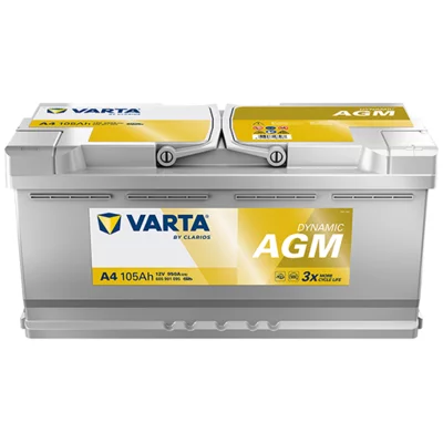 Autobatterie Varta A4 Dynamic AGM 12V 105Ah  950A AUDI A6 C6 (4F2)  RS6 quattro 580ps