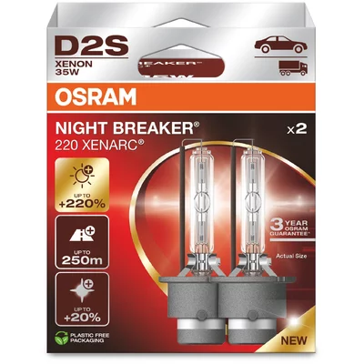 Ampoules Xénon Osram XENARC Night Breaker Laser D2S Duobox  MITSUBISHI LANCER VIII (CY_A, CZ_A)  1.6 MIVEC 117cv