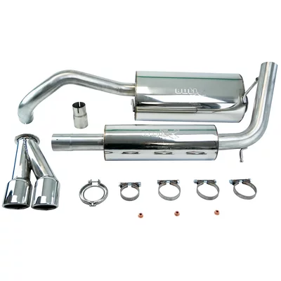 Cat-Back Bull-X  63.5 2x80mm Inox VW POLO IV (9N_, 9A_)  1.8 GTi Cup Edition 180ps