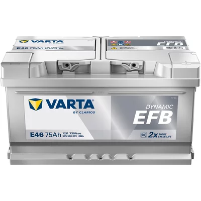 Batterie Voiture Varta E46 Dynamic EFB 12V 75Ah  730A