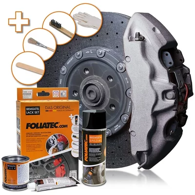  Foliatec Stratos Silver Bremssattellack-Set 125ml MINI MINI (R50, R53)  Cooper S 170ps