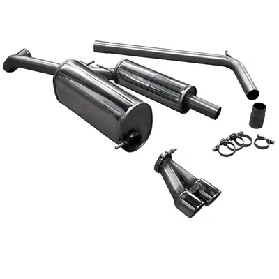 Cat-Back Bull-X  2.50" 2x80mm Rolled VW POLO V (6R1, 6C1)  1.2 TSI 110ps
