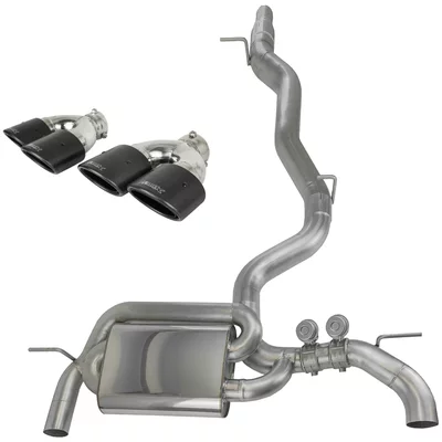 GPF-Back avec système de clapets Bull-X Ego-X 3.5" 4x112x70mm Carbon AUDI A3 Sportback (8VA, 8VF)  S3 quattro 300cv