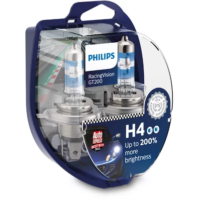 Ampoules Hallogènes Philips RacingVision GT200 H4 Duopack  MINI MINI (R56)  Cooper 120cv