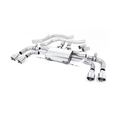 Cat-Back Milltek  2.75" Quad 100mm GT100 ALFA ROMEO GIULIA (952_)  2.9 Quadrifoglio (952AAM24) 510cv