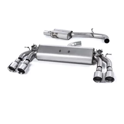Cat-Back Milltek  3" Quad 100mm GT100 AUDI A3 Sportback (8VA, 8VF)  S3 quattro 310cv