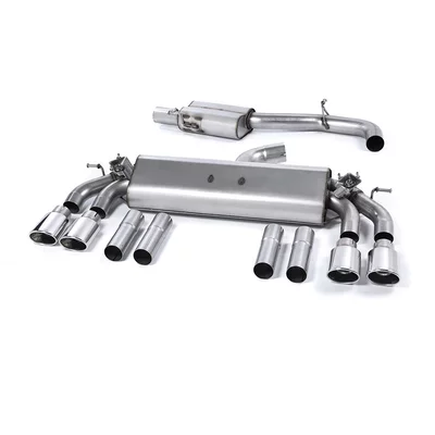 Cat-Back Milltek  3" Oval Jet Polished AUDI A3 Limousine (8VS, 8VM)  S3 quattro 310ps