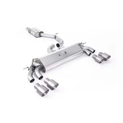 GPF-Back Milltek  3" Quad 100mm GT100 AUDI A3 (8V1, 8VK)  S3 quattro 300cv