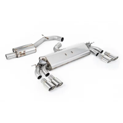 GPF-Back Milltek  3" 104x80mm Oval AUDI A3 Sportback (8VA, 8VF)  S3 quattro 300cv