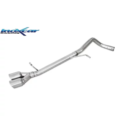 Suppression de Marmite Arrière Inoxcar  2x80mm  Racing Angled VW POLO V (6R1, 6C1)  2.0 R WRC 220cv
