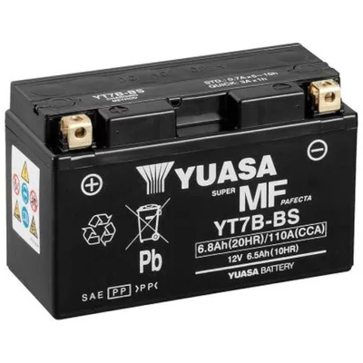 Batterie Moto Yuasa YT7B  12V 6.8h  