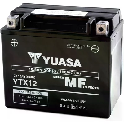 Batterie Moto Yuasa YTX12  12V 10.5Ah  