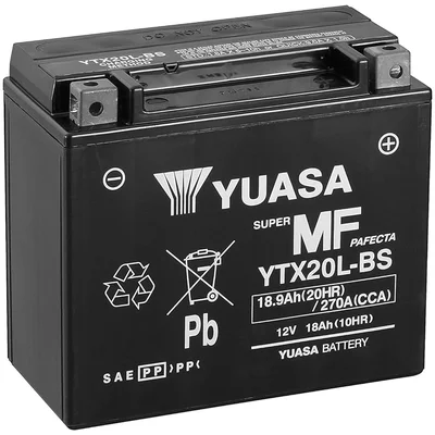 Batterie Moto Yuasa YTX20L  12V 18.9Ah  