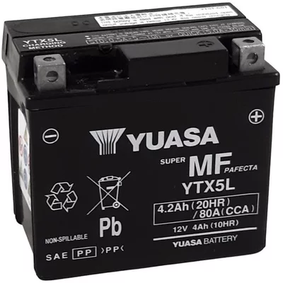 Batterie Moto Yuasa YTX5L  12V 4.2Ah  