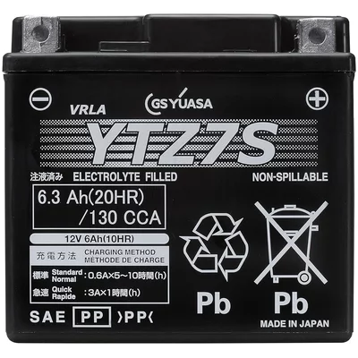Batterie Moto Yuasa YTZ7S  12V 6.3Ah  