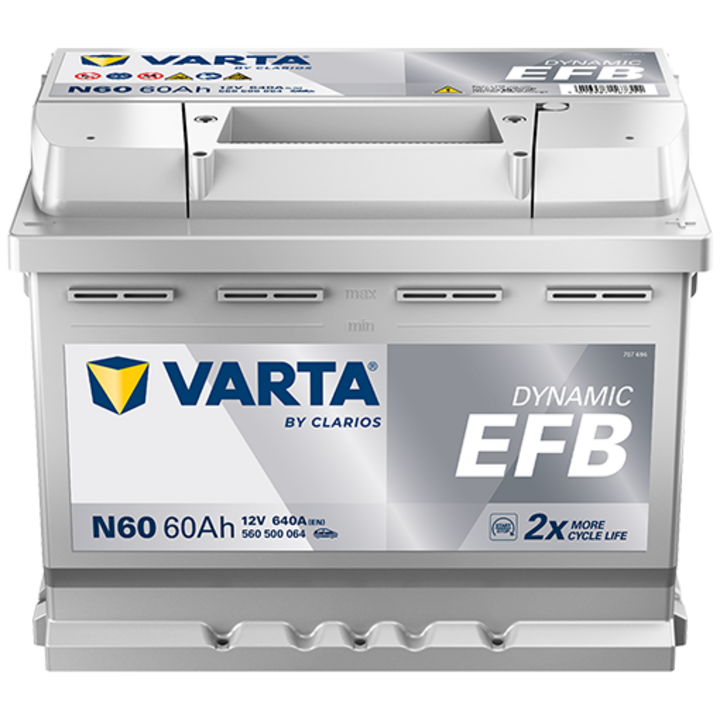 Autobatterie Varta N60 Dynamic  EFB 12V 60Ah  640A