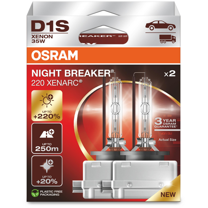 Ampoules Xénon Osram XENARC Night Breaker Laser D1S Duobox 