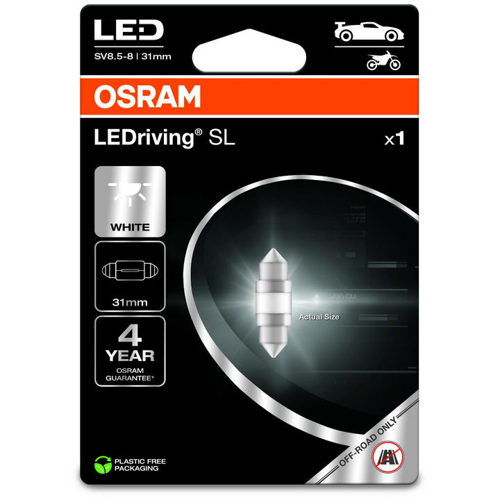 Leds Osram LEDriving SL C5W Cool White 31mm 1W 6000K 