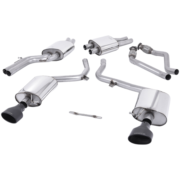 Cat-Back Milltek  60.3 150 X 95mm Black Ovalfür AUDI A4 B8 (8K2)  S4 quattro 333ps 