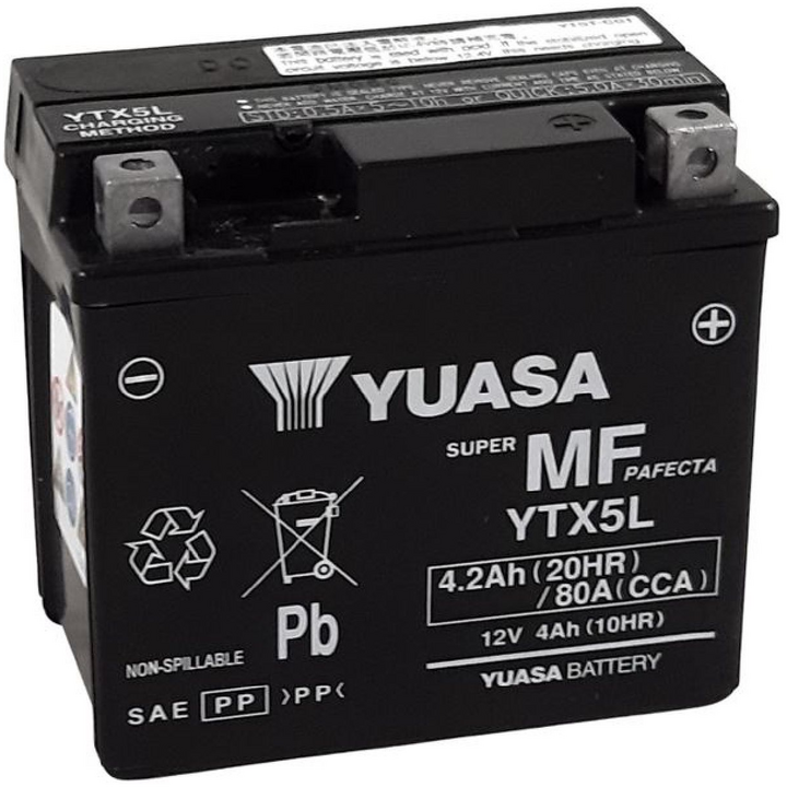 Batterie Moto Yuasa YTX5L  12V 4.2Ah  