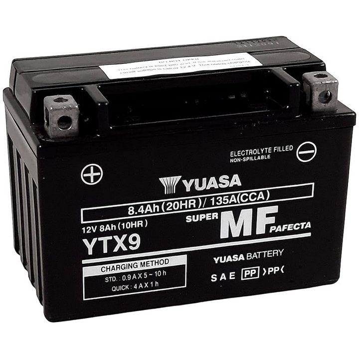 Batterie Moto Yuasa YTX9  12V 8.4Ah  