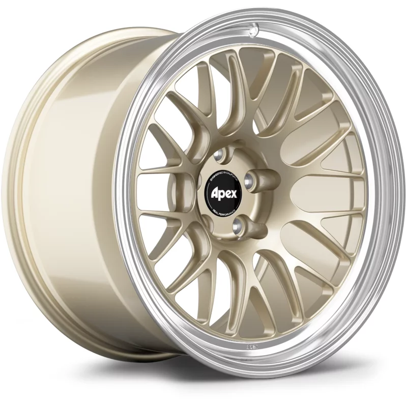Felgen Apex ML-10RT 9.5x18 5x120 ET45 Gloss Motorsport Gold - Machined Lip