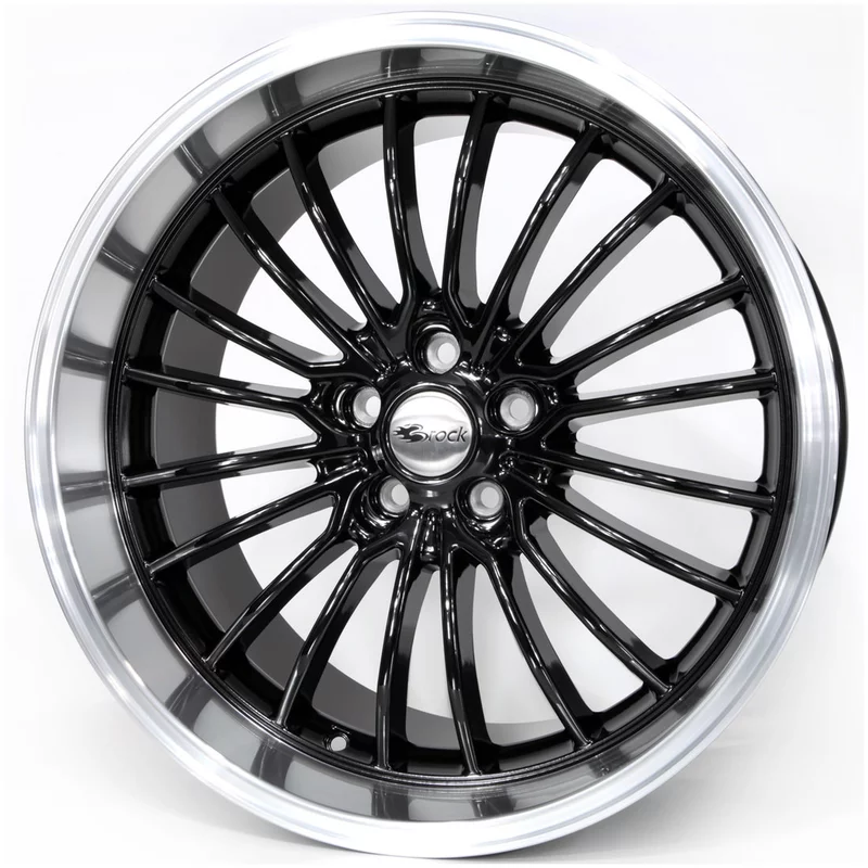 Image of Brock B24GP 10.5x20 5x112 ET35 Schwarz Glanz Horn-Poliert Felgen