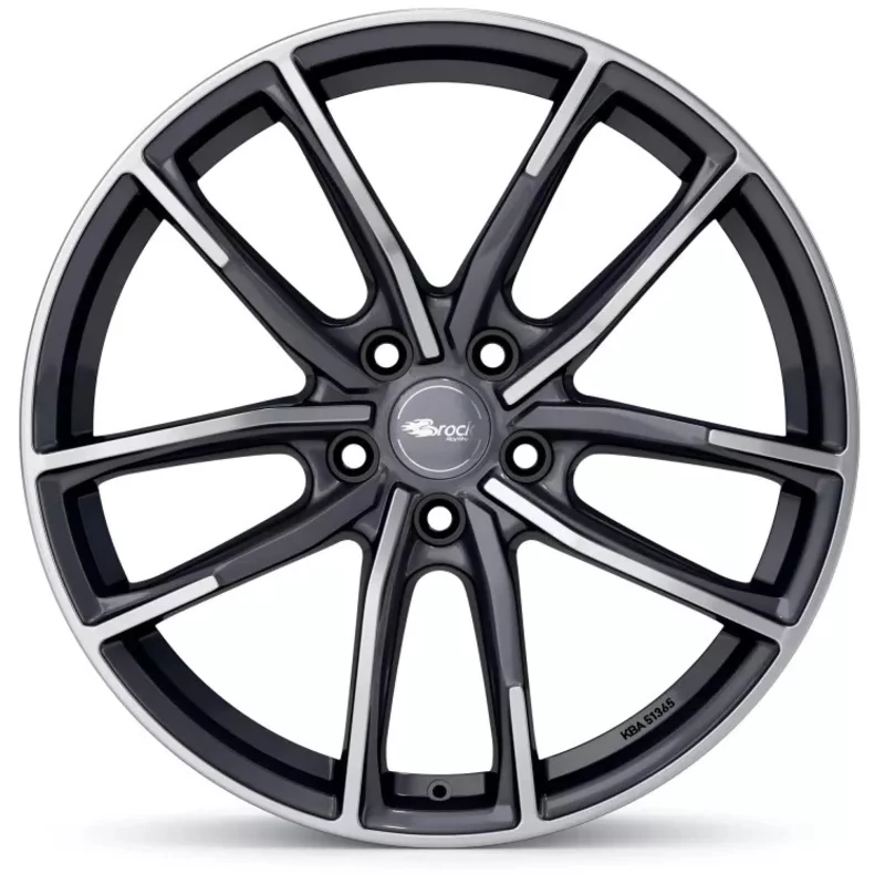 Image of Brock B38 8.0x18 5x114.3 ET49 Himalaya Grey Voll-Poliert Felgen