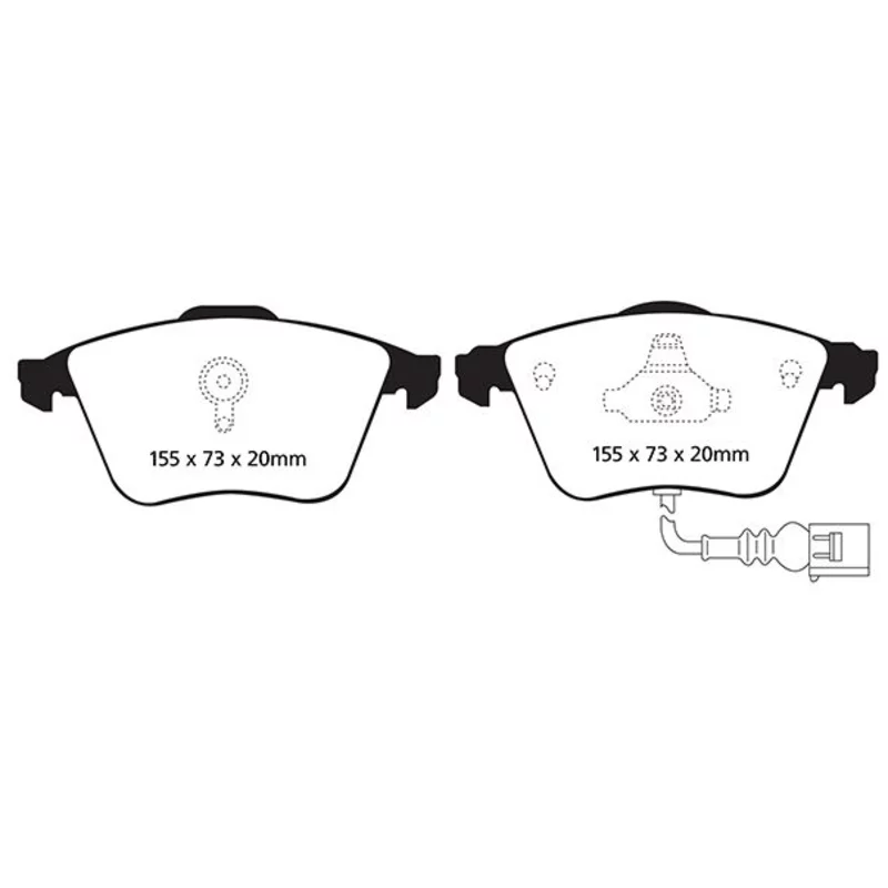 Image of Bremsbeläge Vorne EBC Yellowstuff für AUDI A3 Sportback (8PA) S3 quattro 265 PS