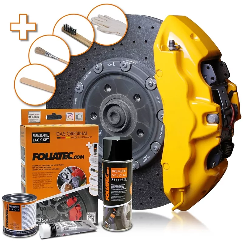 Image of Foliatec Performance Yellow Bremssattellack-Set 125ml