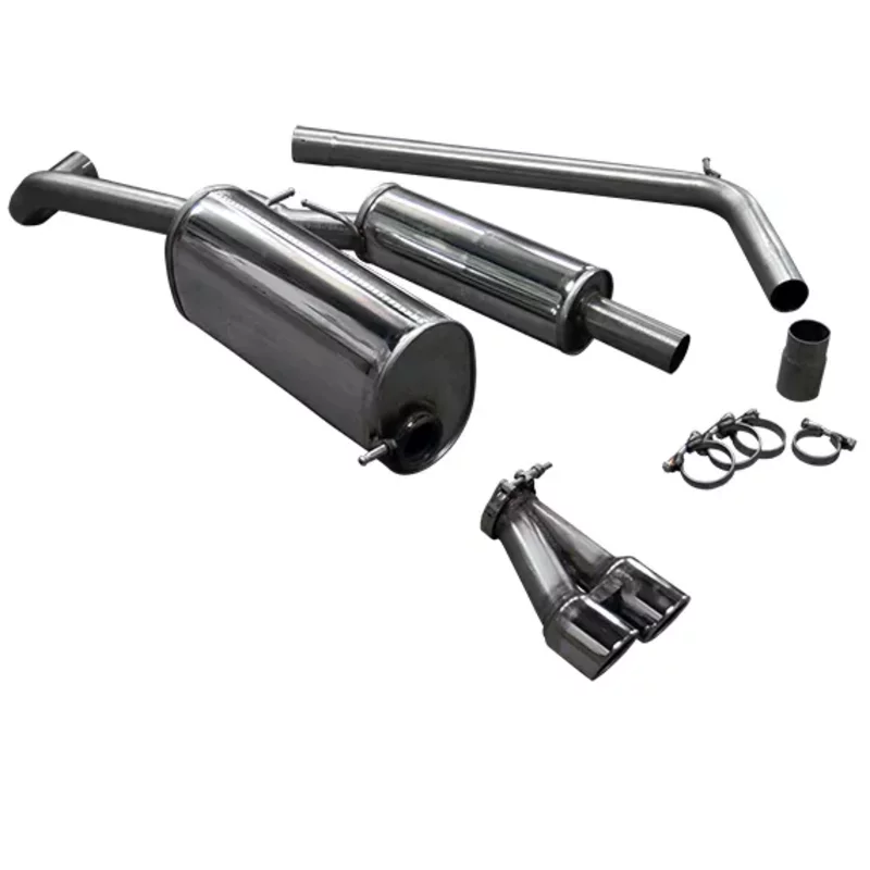 Image of Cat-Back Bull-X 2.50" 2x80mm Rolled für VW POLO V (6R1, 6C1) 1.4 GTI 180 PS