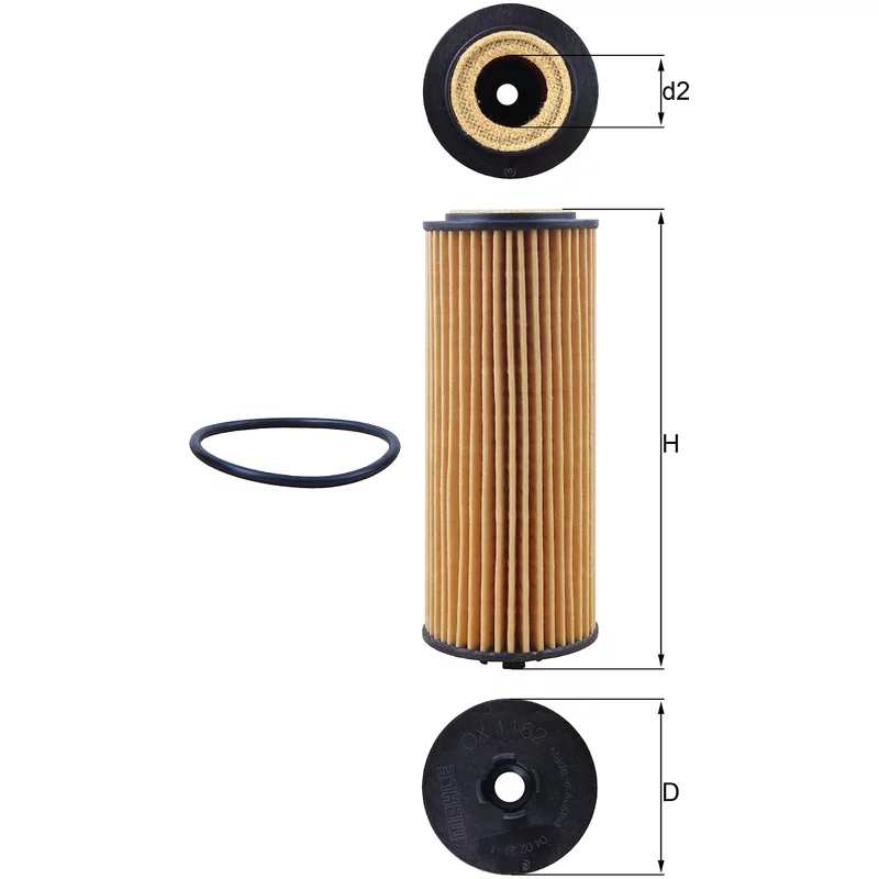 MAHLE ORIGINAL Oil filter VW,AUDI,MERCEDES-BENZ OX 1162D 2781800009,2781840125,A2781800009 Engine oil filter A2781840125