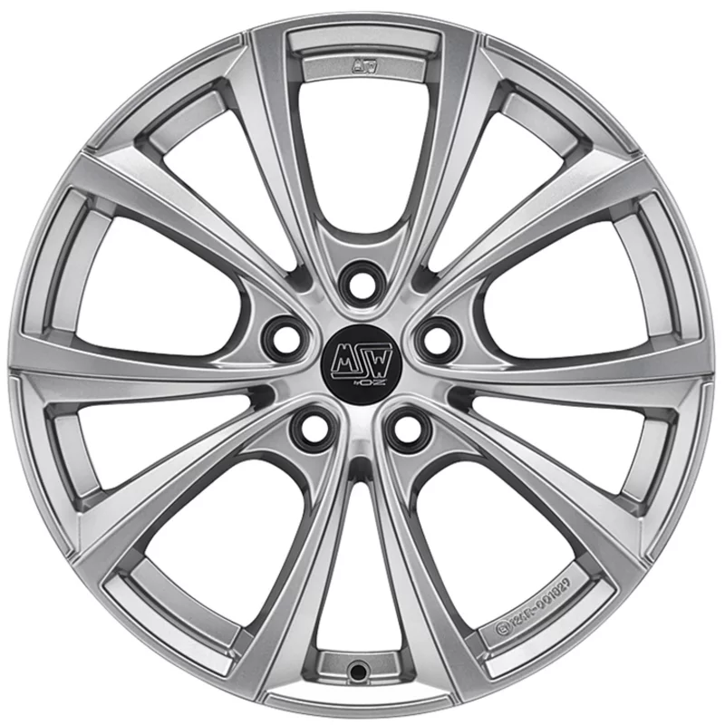 Image of MSW 27T 9.5x19 5x120 ET40 FULL SILVER Felgen