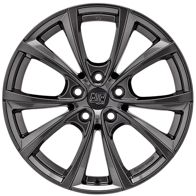 Image of MSW 27T 9.5x20 5x114.3 ET45 GLOSS DARK GREY Felgen