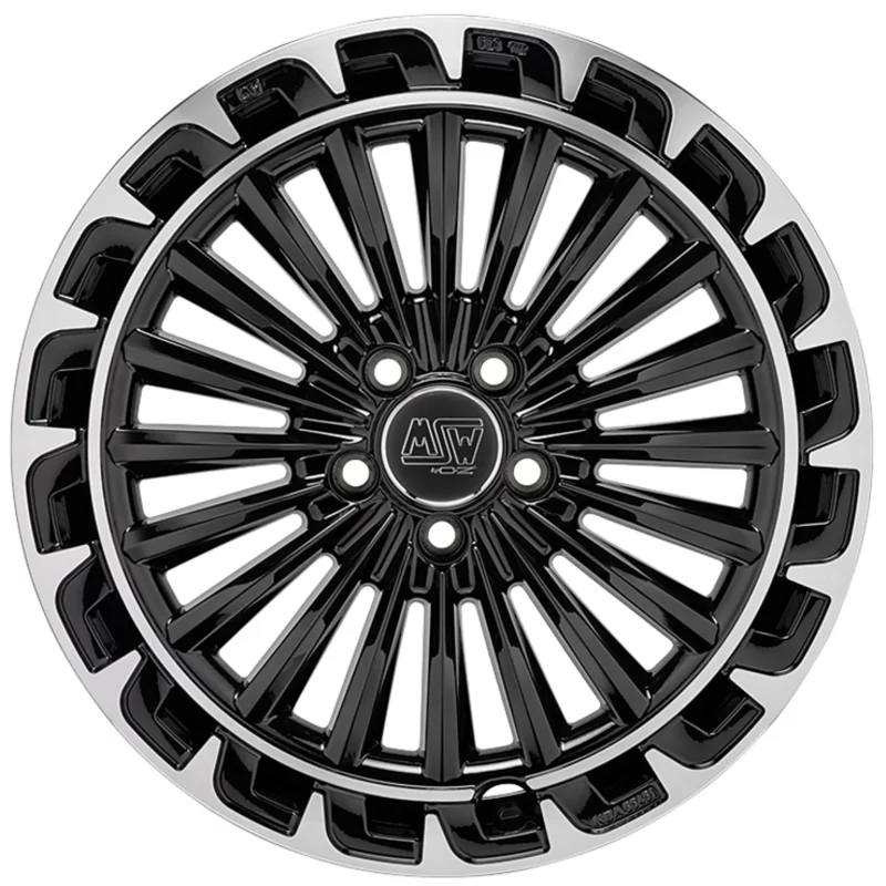 Image of MSW 32 8.5x20 5x112 ET30 GLOSS BLACK+DIAMOND LIP Felgen
