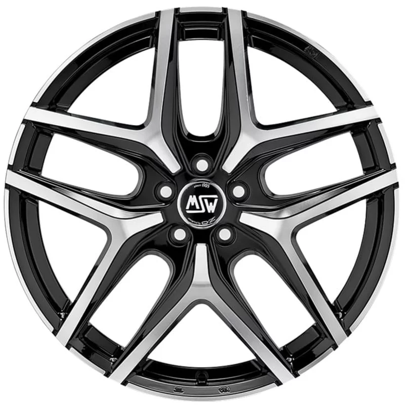 Image of MSW 40 8.0x18 5x112 ET48 BLACK FULL POLISHED (GBFP) Felgen