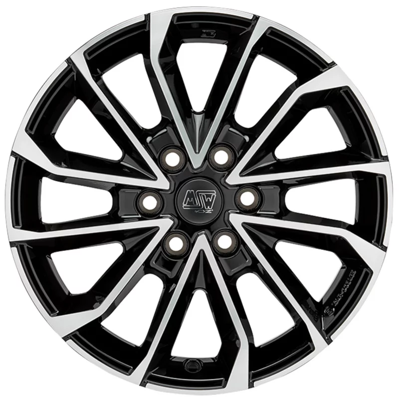 Image of MSW 42 VAN 6.5x17 6x120 ET50 GLOSS BLACK FULL POLISHED Felgen