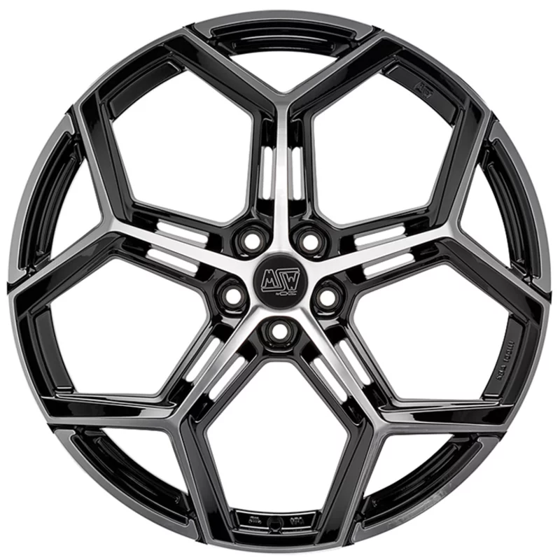 Image of MSW 53 10.5x22 5x112 ET19 GLOSS BLACK FULL POLISHED Felgen
